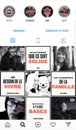 page instagram